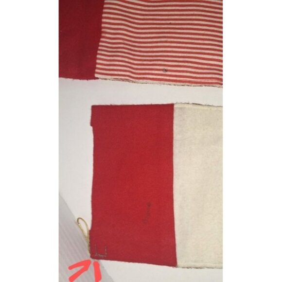 Lot Of 2 Handmade Felt Xmas Stockings Pixies Fairies Red White - Picture 13 of 16